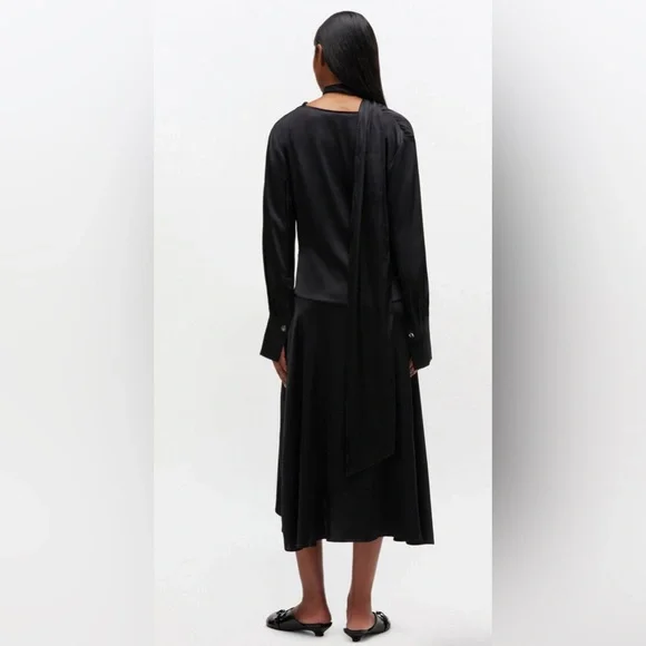 Ganni Black Scarf Dress - Picture 4 of 4